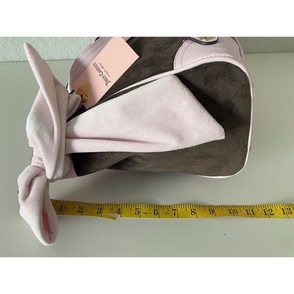 Juicy Couture Classic Juicy Lover Daydreamer Tote Bag Chocolate Pink Velour NEW - Picture 15 of 16